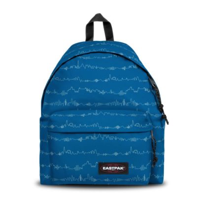 MOCHILA EASTPAK Padded Pak'r® 24 litros EK62060X Beat Urban azul edificios blancos