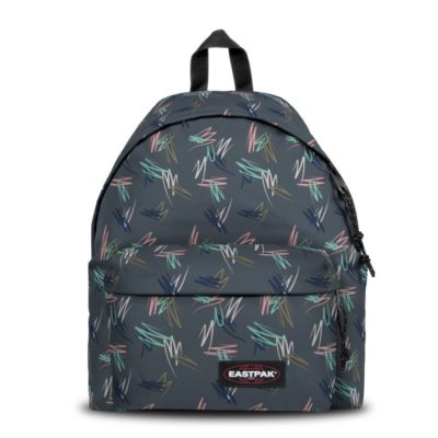 MOCHILA EASTPAK Padded Pak'r® EK62094X Scribble Downtown Gris con escrituras colores pastel