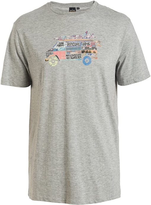 Camiseta manga corta niño Rip Curl Ref.KTEGK4 Van SS Tee Cement Marle Gris furgoneta surfera