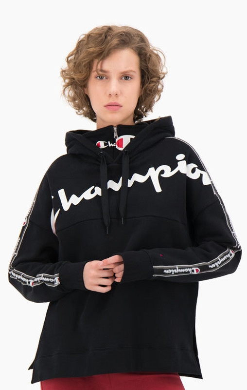 Sudadera Mujer con capucha Hoodie Sweatshirt Ref. 111928 Negra logo mangas Berart - Tienda Moda en Gausach, Vielha, Valle de Aran