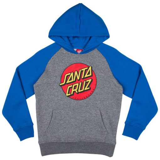 Sudadera niño SANTA CRUZ con capucha para Chicos Ref. YOUTH DOT HOOD royal dark heather-gris mangas azul intenso