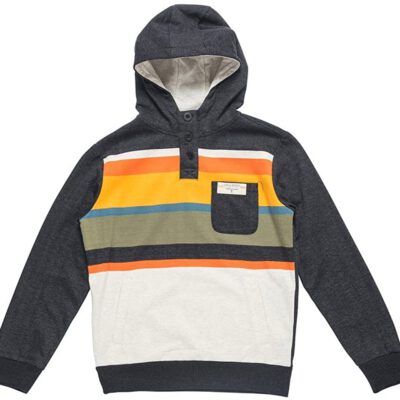 Sudadera niño Rip Curl con capucha para Chicos Ref. KFEEF4 Multi stripen hooded fleece dark marle gris naranja verde