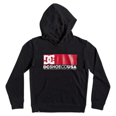 Sudadera DC SHOES con capucha para Chicos Ref. EDBSF03100 PILL YARD Negra con logo pecho rojo