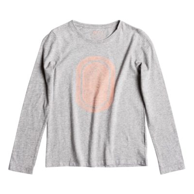 Camiseta ROXY niña manga larga Ref. ergzt03148 Tonic Stamp Paradise Color gris estampado rosa palo
