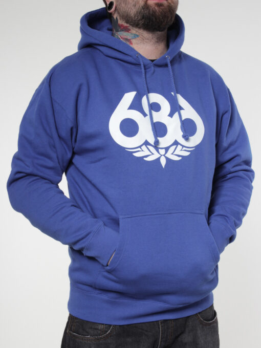 Sudadera 686 hombre con capucha casual WREATH PULLOVER HOODY Ref. KCRPHS102 azul eléctrico