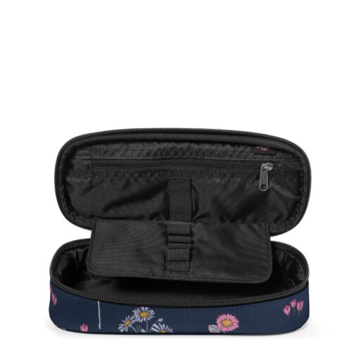 Estuche escolar Eastpak: PLUMIER OVAL EK717J33 Wild Navy azul flores margaritas