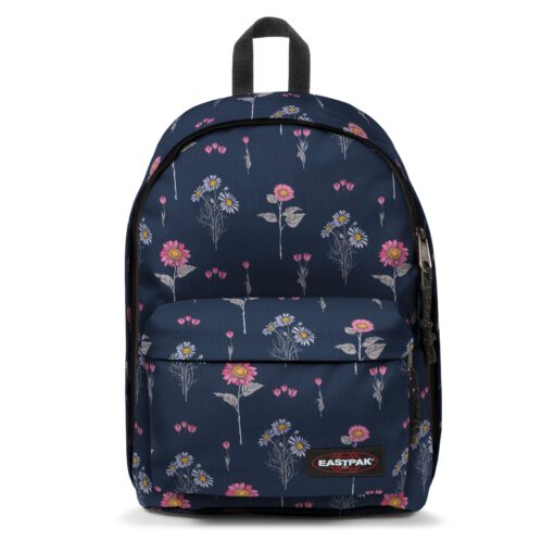 MOCHILA EASTPAK Out Of Office 27 litros con bolsillo ordenador EK767J33 Wild Navy azul flores rosas