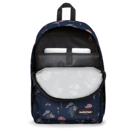 MOCHILA EASTPAK Out Of Office 27 litros con bolsillo ordenador EK767J33 Wild Navy azul flores rosas