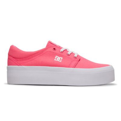 Zapatillas plataforma DC Shoes para mujer de lona TRASE Pink Ref. ADJS300184 rosa fucsia