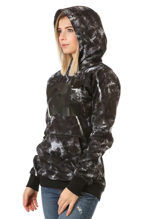 Sudadera Nieve DC SHOES Técnica con capucha para mujer Allstar Hoodie TIE DYE (wbbw) Ref. EDJFT03028 negra efecto desteñido