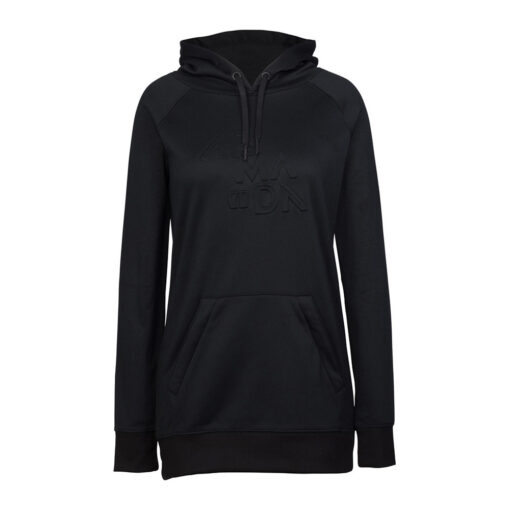 Sudadera larga ARMADA con capucha para mujer Parker Pullover Tech Hoody black Ref. 2530004001903 negra logo relive pecho