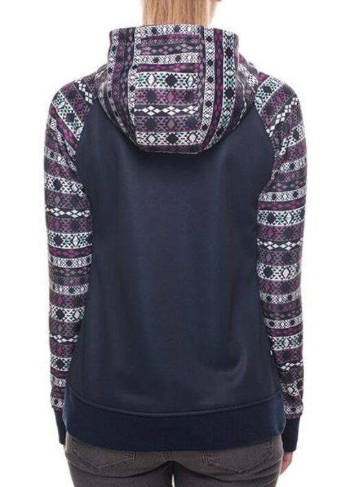 Sudadera Nieve 686 Técnica con capucha para mujer CORA BONDED IKAT Ref. L7WCST07 estampado nórdico