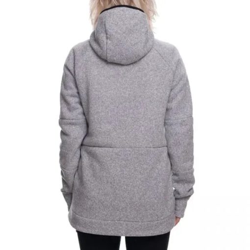 Sudadera Nieve 686 Técnica con capucha para mujer Knit Tech Fleece Hoody white melange Ref. L8WGNS11 gris jaspeada