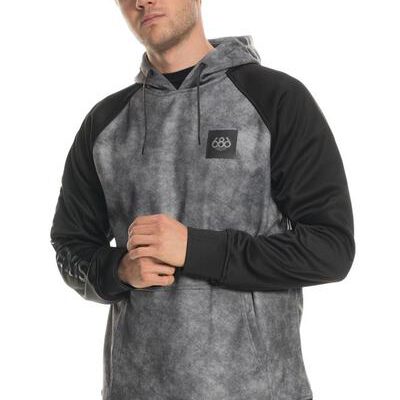 Sudadera 686 hombre con capucha forro polar reforzada KNOCKOUT bond charcoal Ref. L9WCST08 Gris oscura