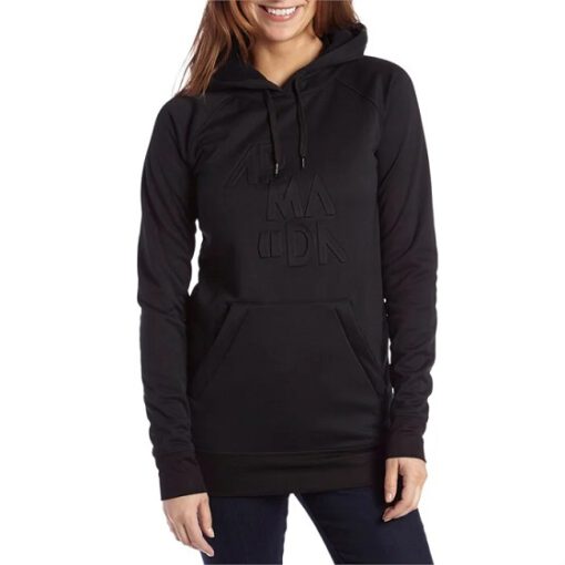 Sudadera larga ARMADA con capucha para mujer Parker Pullover Tech Hoody black Ref. 2530004001903 negra logo relive pecho