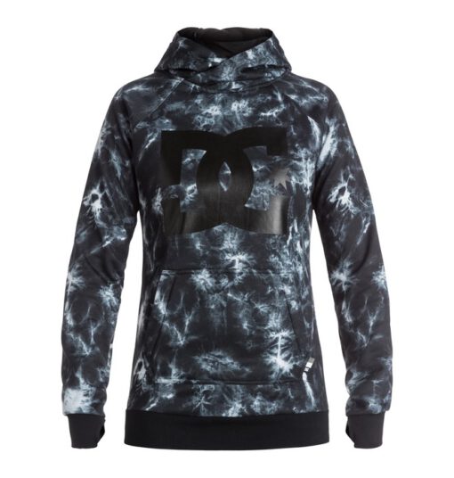 Sudadera Nieve DC SHOES Técnica con capucha para mujer Allstar Hoodie TIE DYE (wbbw) Ref. EDJFT03028 negra efecto desteñido