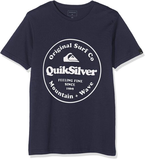 Camiseta QUIKSILVER manga corta niño surf Ref. EQBZT03911 BSTO azul marina letras blancas