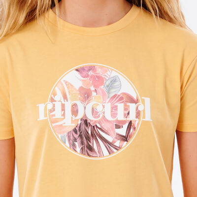 Camiseta RIP CURL niña manga corta surfera Tallows Girl Orange Ref. JTEAI9 naranja logo pecho