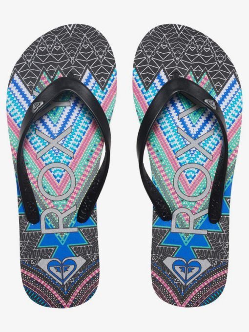 Sandalias ROXY Chanclas goma playa niña/mujer Tahiti (BKN) Ref. ARGL100030 Rosa/azul estampado étnico