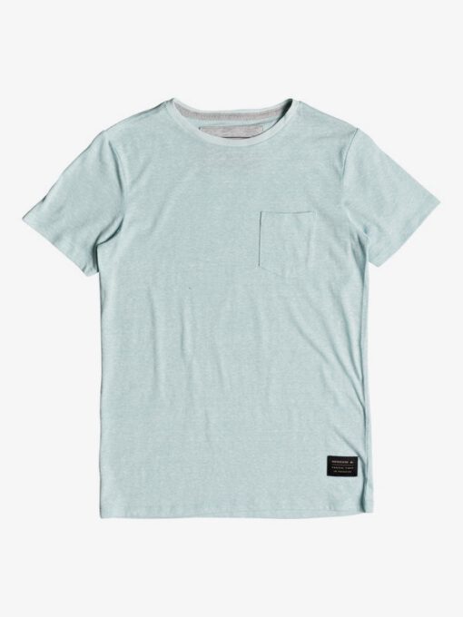 Camiseta QUIKSILVER manga corta niño Makayoko EGGSHELL BLUE (bfd0) Ref. EQBKT03168 Azul agua bolsillo pecho