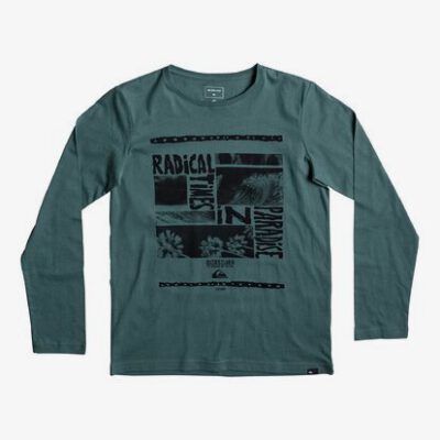 Camiseta manga larga niño Quiksilver Classic Radical Trip (gpa0) Ref. EQBZT03567 verde logo pecho