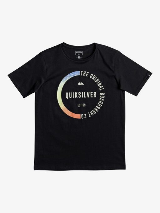 Camiseta QUIKSILVER manga corta niño surfera Classic Revenge BLACK (kvj0) Ref. EQBZT03670 negra logo pecho