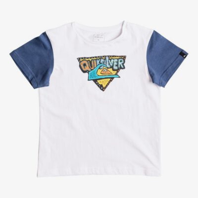 Camiseta QUIKSILVER manga corta niño surfera Classic Super WHITE (wbb0) Ref. EQKZT03125 blanca logo pecho