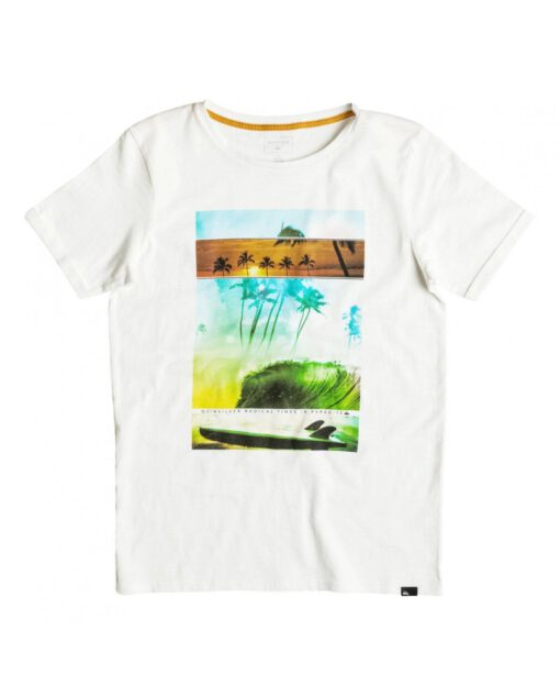 Camiseta QUIKSILVER manga corta niño surfera Slub Walled Up White (wbk0) Ref. EQBZT03483 blanca playera