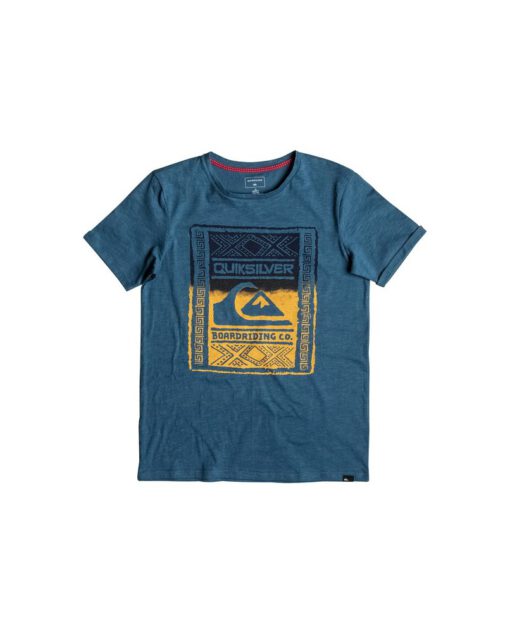 Camiseta QUIKSILVER manga corta niño surfera Slub Walled Up TARMAC (bqk0) Ref. EQBZT03481 logo pecho