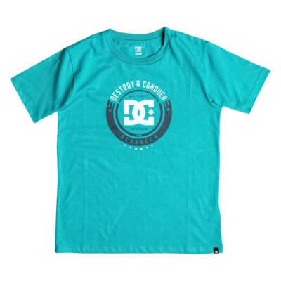 Camiseta DC SHOES manga corta niño Smashed algiers blue (bpa0) Ref. EDBZT03183 azul turquesa Logo DC