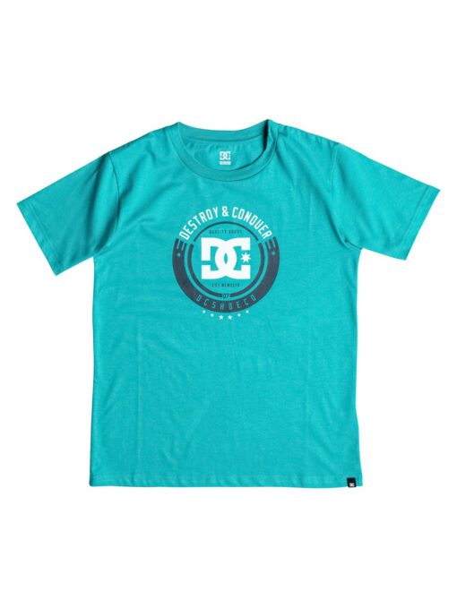 Camiseta DC SHOES manga corta niño Smashed algiers blue (bpa0) Ref. EDBZT03183 azul turquesa Logo DC