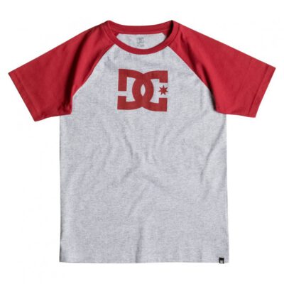 Camiseta DC SHOES surfera manga corta star ss raglan boy Ref. EDBZT03185 gris y rojo