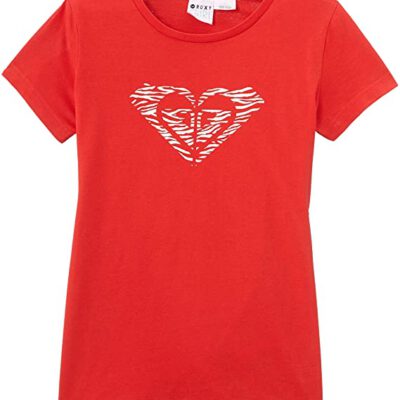 Camiseta ROXY niña manga corta Bring IT Back A (rmzo) Ref. ERGZT03012 roja logo corazon blanco