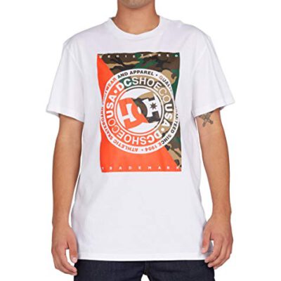 Camiseta DC Shoes surfera para hombre manga corta Warfare White Ref. EDYZT04194 blanca/camuflaje