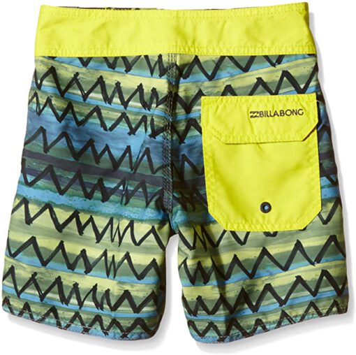 Bañador BILLABONG surfero niño Short elástico ZIGZAG 15" Ref. W2BS03 negro/amarillo