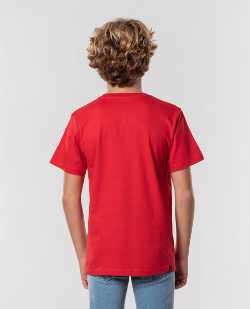 Camiseta RIP CURL manga corta niño surfera El Mama Short Sleeve Tee Boy Bright Red Ref. KTEXR4 Roja logo pecho