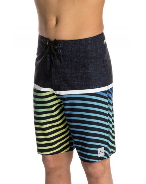 Bañador RIP CURL surfero niño Short elástico MIRAGE COMBINED PRINT Blue indigo Ref. KBODP4 azul/negro