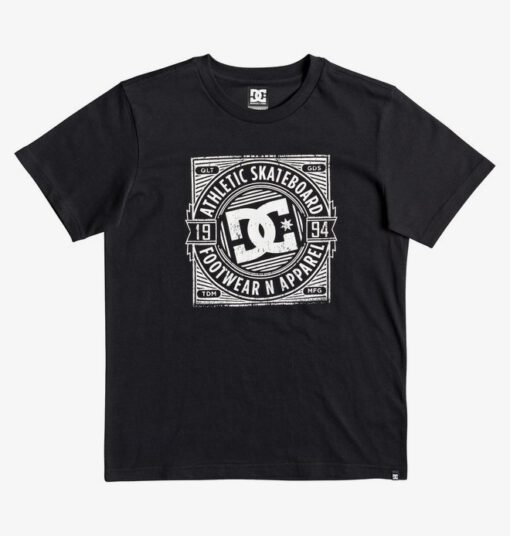 Camiseta DC SHOES manga corta niño SPOT RUSHER BLACK (kvj0) Ref. EDBZT03325 negra Logo DC blanco