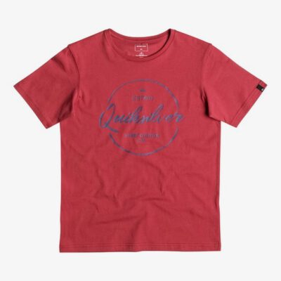 Camiseta QUIKSILVER manga corta niño surfera Classic Silvered CARDINAL (rpe0) Ref. EQBZT03473 roja logo pecho