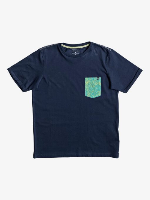 Camiseta QUIKSILVER manga corta niño surfera Jungle DARK DENIM (brq0) Ref. EQBZT03582 bolsillo pecho