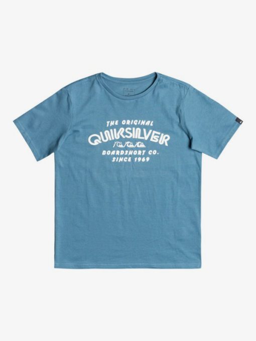 Camiseta QUIKSILVER manga corta niño surfera Wilder Mile CAPTAINS BLUE (bmn0) Ref. EQBZT04329 azul logo pecho