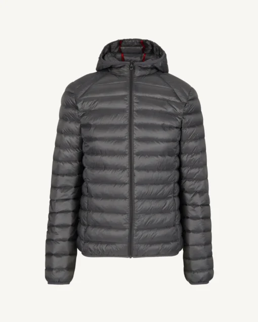 Chaqueta capucha Jott de plumas Hombre NICO BASIC 504-ANTHRACITE Justoverthetop gris antracita