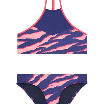 Conjunto de Bikini O'NEILL dos piezas Crop Top niña PG HIGH NECK Ref. 9A8374 azul/rosa