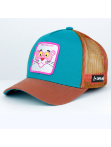 Gorra CAPSLAB rejilla y ajustable Trucker Looney Tunes Dibujos animados Pink Panther Pantera Rosa