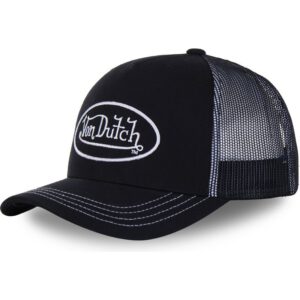 Gorra Von Dutch California rejilla y ajustable Trucker negra/blanca BWB
