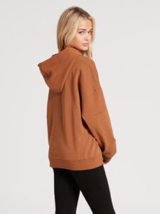 Sudadera larga VOLCOM para mujer con capucha corte oversize STONE HEART - MOCHA Ref. B4112103 caldera