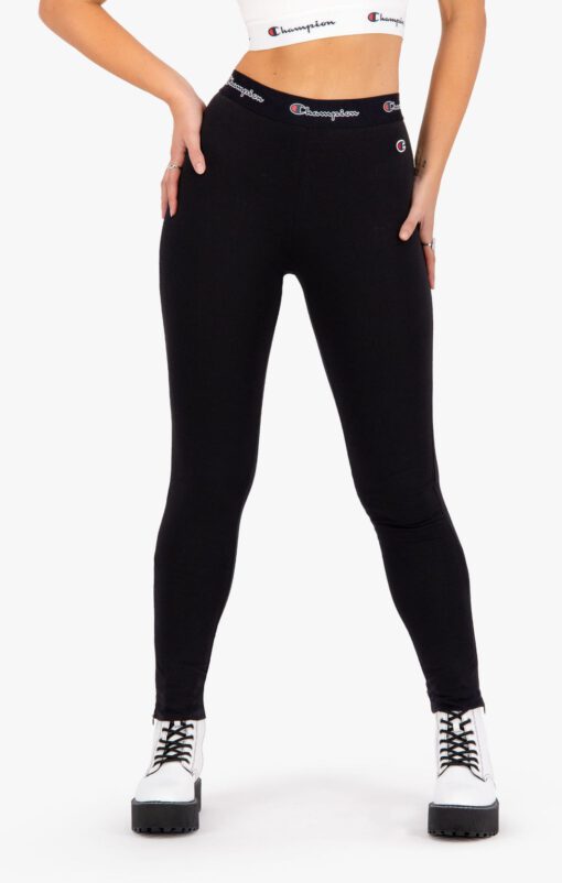 Legging CHAMPION deportivo detalle cremallera en la cintura LOGOTIPO SCRIPT Ref. 114561 negro