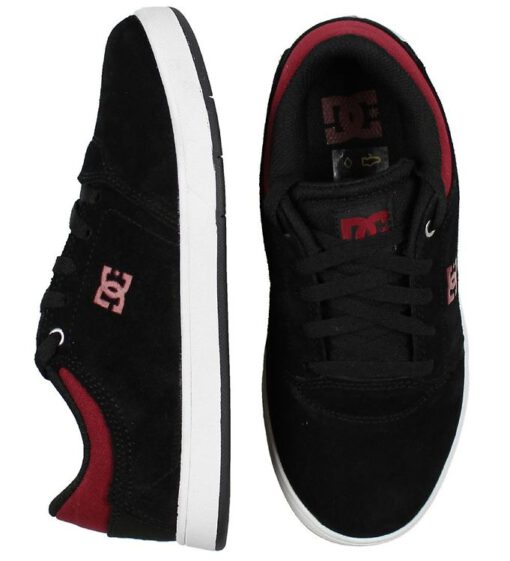 Zapatillas DC SHOES para niño cuero, nobuk y ante CRISIS BLACK/DARK (BR2) Ref. ADBS100209 negra y roja