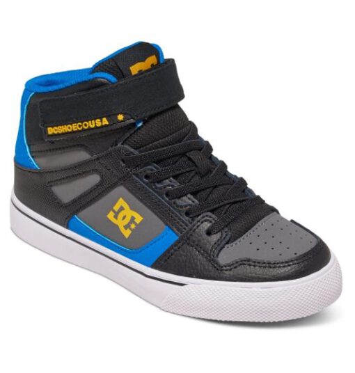 Zapatillas altas DC SHOES para niño cuero SPARTAN HI EV black/blue/grey Ref. ADBS300260 negra/azul/gris