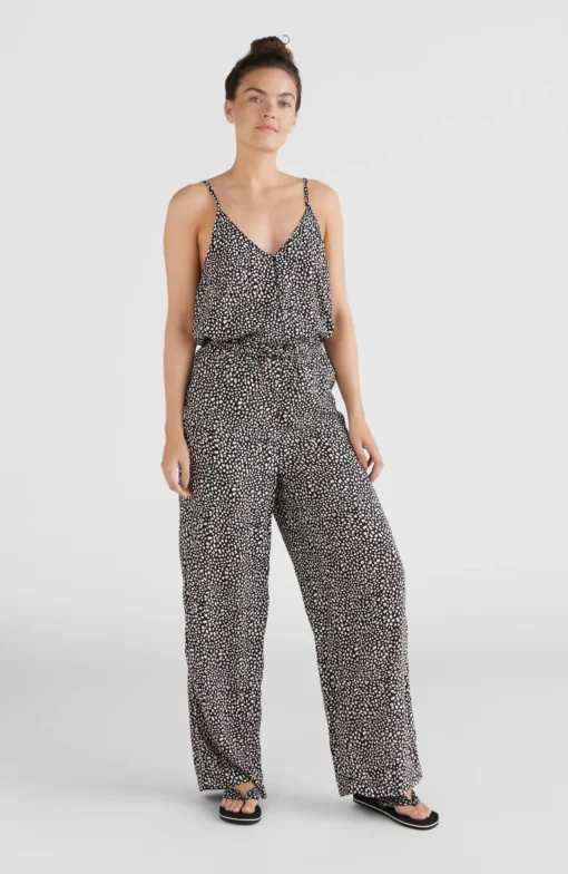 Mono fluido O'NEILL práctico y cómodo para Mujer BEACH JUMPSUIT Black Ref. 1300020 negro estampado